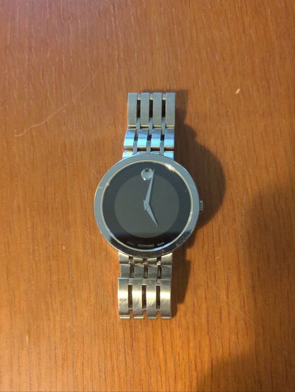Movado 04 2 14 1372 Stainless Steel Watch with Black Dial